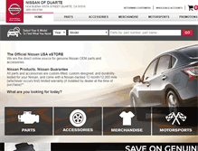 Tablet Screenshot of nissanofduarteparts.com
